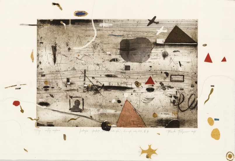 FUGA THINKING ADDICTION | Intaglio chinecolle suchy tłok | 47x72cm | 2016
